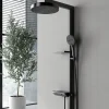 Dileci Colonne de douche moderne multifonction gris métallisé -* Colonne De Douche Mécanique