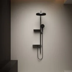 Dileci Colonne de douche moderne multifonction gris métallisé -* Colonne De Douche Mécanique