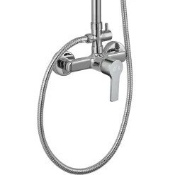 Kibath Colonne de douche monocommande carrée PIN, 80-120 cm, finition chrome poli, en laiton* Colonne De Douche Mécanique