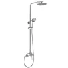 Kibath Colonne de douche monocommande ronde SIX, 79-125 cm, finition chrome poli, en laiton
