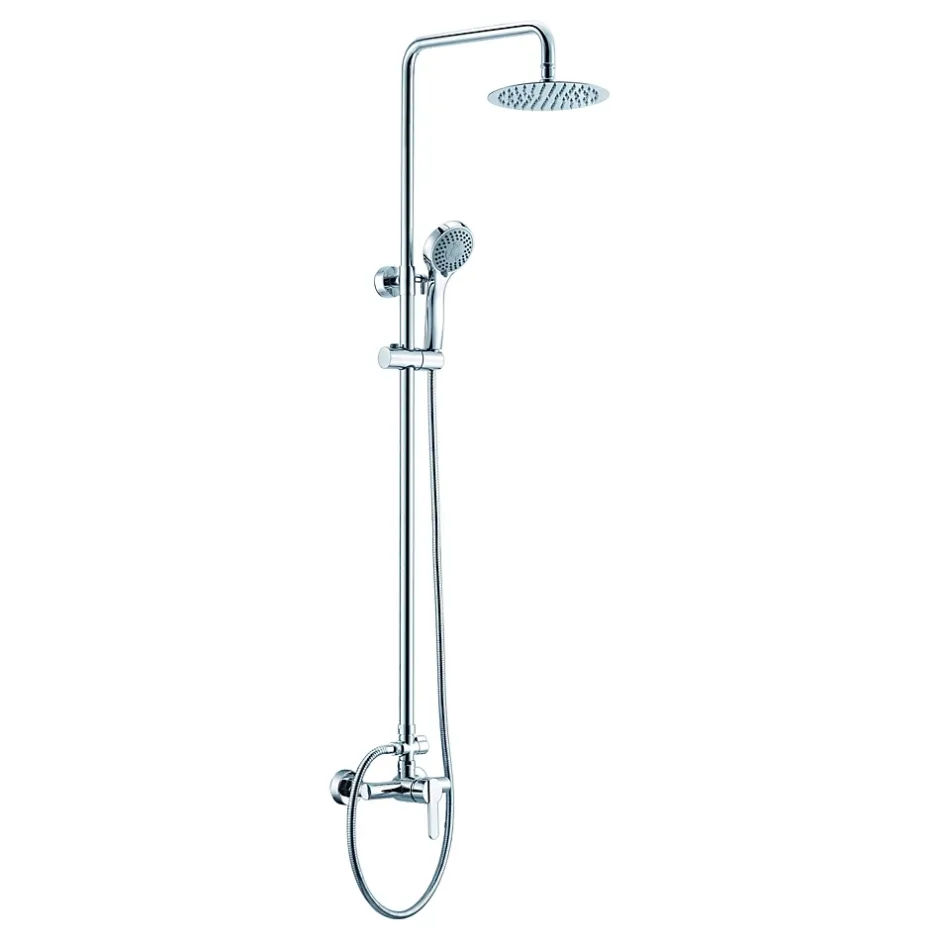 Imex Products Colonne de douche murale en acier et laiton finition chromee extensible* Colonne De Douche Encastrable