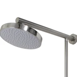 Autres Colonne de douche nickel combiné pommeau et douchette reglable Sans robinet