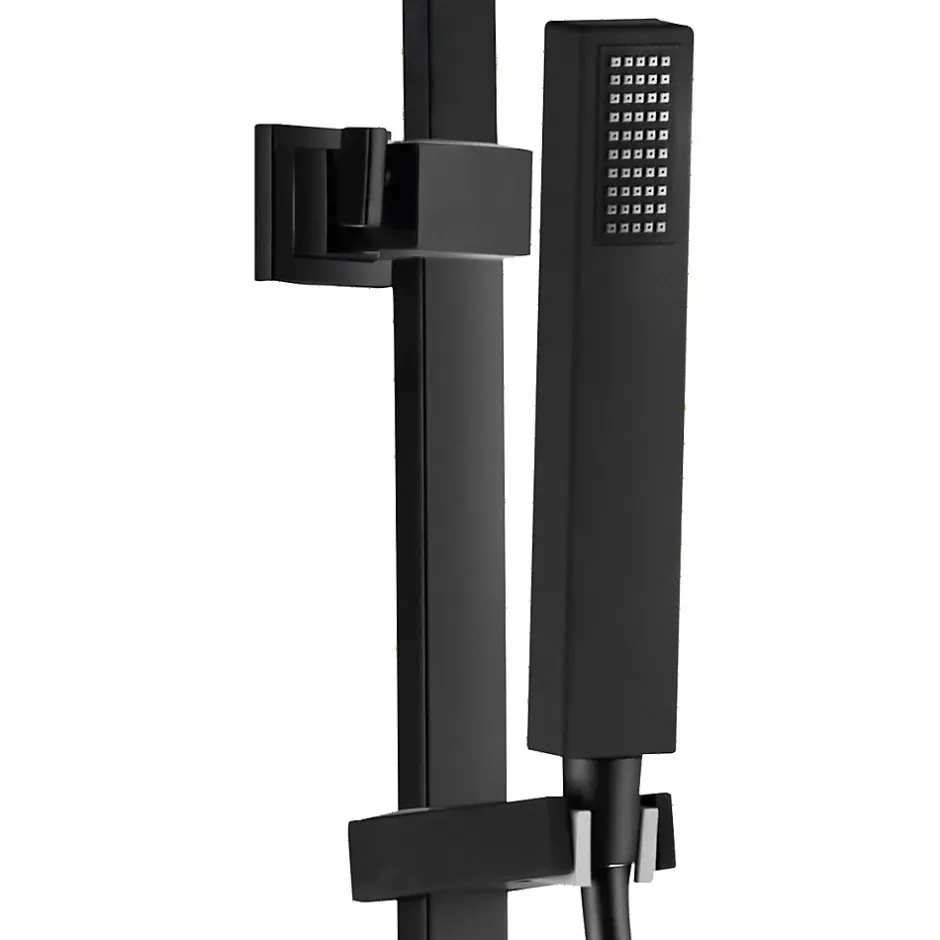 Essebagno Colonne de douche noire avec mitigeur mécanique Kiara