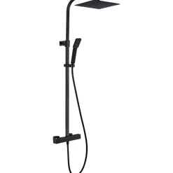 Essebagno Colonne de douche noire avec thermostatique 300 Quartos* Colonne De Douche Thermostatique