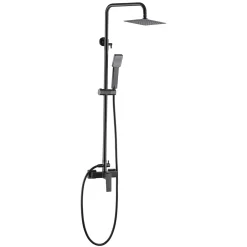 Imex Products Colonne de douche noire gun metal en acier et laiton avec mitigeur monocommande* Colonne De Douche Encastrable