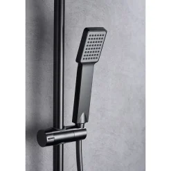 Imex Products Colonne de douche noire gun metal en acier et laiton avec mitigeur monocommande* Colonne De Douche Encastrable