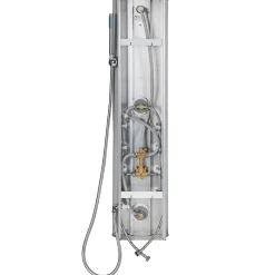 Tectake Colonne de douche Panneau de douche en Aluminium argent* Colonne De Douche Encastrable