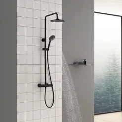 Cecipa Max Colonne de Douche Robinetterie Thermostatique , Ensemble de Douche Chrome avec pommeau + Douchette 4 jets