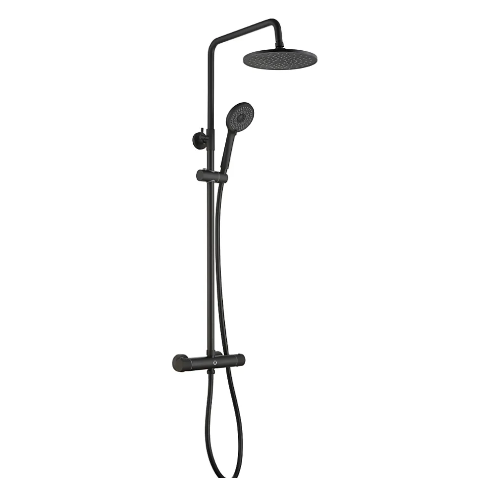 Cecipa Max Colonne de Douche Robinetterie Thermostatique , Ensemble de Douche Chrome avec pommeau + Douchette 4 jets