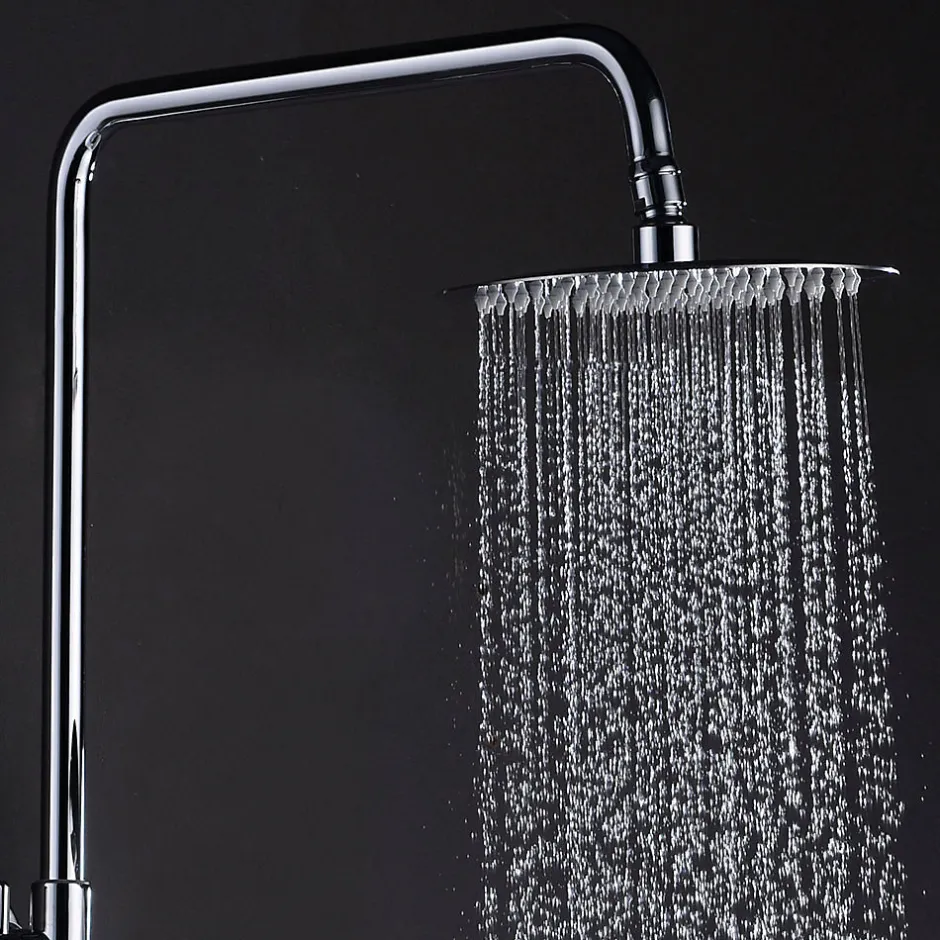 Kibath Colonne de douche ronde CAN monocommande, 83-126 cm, finition chrome poli, en laiton* Colonne De Douche Mécanique