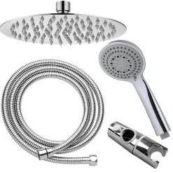 Kibath Colonne de douche ronde monocommande PIN, 80-120 cm, finition chrome poli, en laiton