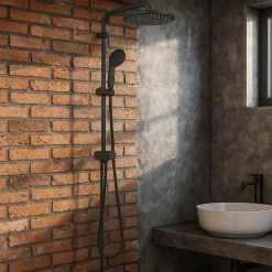 Grohe Colonne de douche sans robinetterie Vitalio Start 250 1 jet Noir mat* Colonne De Douche Sans Robinetterie