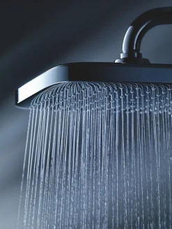Grohe Colonne de douche sans robinetterie avec pommeau + douchette 1 jet + flexible + barre réglable Vitalio Start 250 Cube