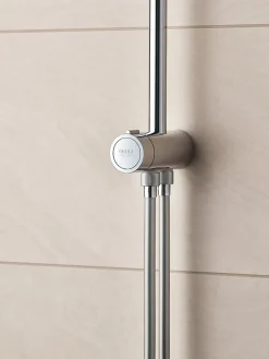 Grohe Colonne de douche sans robinetterie avec pommeau + douchette 1 jet + flexible + barre réglable Vitalio Start 250 Cube