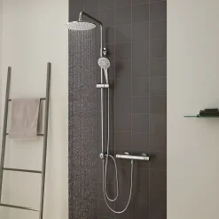 Cecipa Max Colonne de douche sans robinetterie avec pommeau + douchette+ flexible + barre réglable* Robinet De Douche