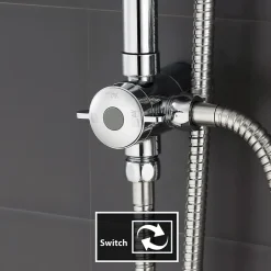 Cecipa Max Colonne de douche sans robinetterie avec pommeau + douchette+ flexible + barre réglable* Robinet De Douche