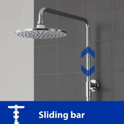 Cecipa Max Colonne de douche sans robinetterie avec pommeau + douchette+ flexible + barre réglable* Robinet De Douche