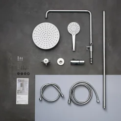 Cecipa Max Colonne de douche sans robinetterie avec pommeau + douchette+ flexible + barre réglable* Robinet De Douche