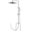 Sofetiy Max Colonne de douche sans robinetterie avec pommeau + douchette+ flexible + barre réglable, chrome* Robinet De Douche