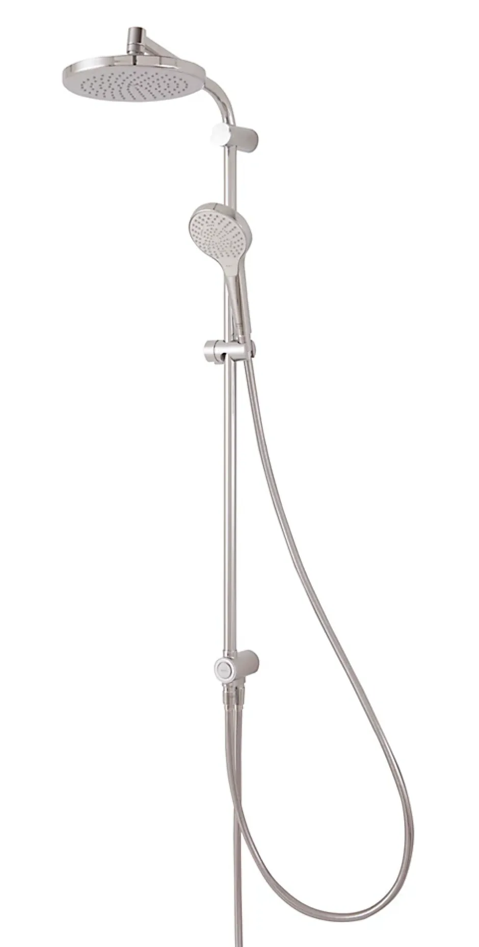 Hansgrohe Colonne de douche sans robinetterie avec douchette 3 jets + flexible + barre réglable, chrome, Reno 220 surface* Colonne De Douche Sans Robinetterie