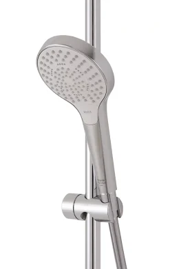 Hansgrohe Colonne de douche sans robinetterie avec douchette 3 jets + flexible + barre réglable, chrome, Reno 220 surface* Colonne De Douche Sans Robinetterie
