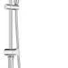 Grohe Colonne de douche sans robinetterie avec douchette + pommeau + flexible + barre, chrome rond, Vitalio Start 250