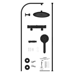 Schütte Colonne de douche MADURA FRESH noir mat