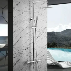 Imex Colonne de Douche Thermostatique Anti-Calcaire Chrome MONZA BTD038