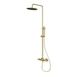 GoodHome Colonne de douche thermostatique, doré, Owens* Colonne De Douche Thermostatique
