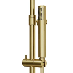 GoodHome Colonne de douche thermostatique, doré, Owens* Colonne De Douche Thermostatique