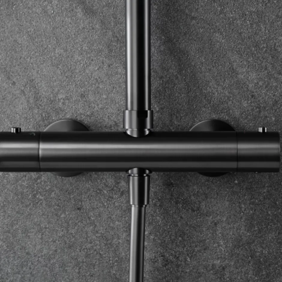 Imex Colonne de Douche Thermostatique Anti-Calcaire Black Gun Métal NAPOLES BTN047/BGM* Colonne De Douche Thermostatique