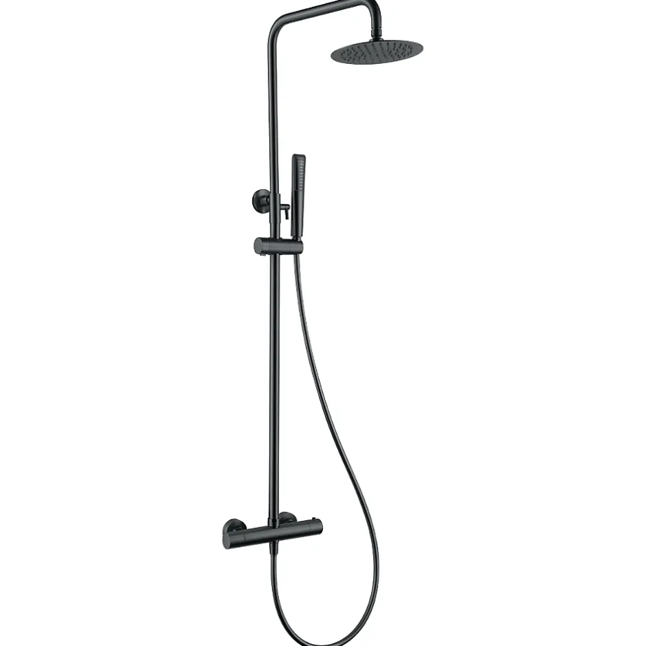 Imex Colonne de Douche Thermostatique Anti-Calcaire Black Gun Métal NAPOLES BTN047/BGM* Colonne De Douche Thermostatique