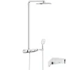Grohe Colonne de douche thermostatique Rainshower System SmartControl Mono 360 Blanc/chromé + Tablette douche d'angle Start Cube