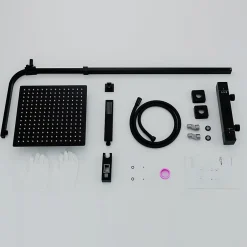 Homelody Colonne de Douche Thermostatique Noir Ensemble de Douche Corps en Laiton Hauteur Réglable 855-1105mm Système de Douche* Colonne De Douche Thermostatique