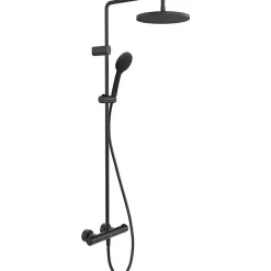 Duravit Colonne de douche thermostatique MinusFlow noir mat* Colonne De Douche Thermostatique
