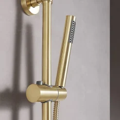 Hudor COLONNE DE DOUCHE THERMOSTATIQUE EN LAITON DORÉ BROSSÉ SC418 COLLECTION SCAMANDRE