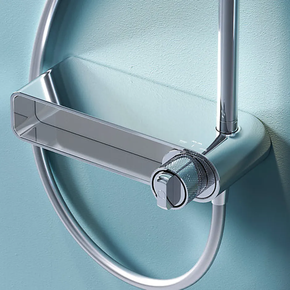 Am.Pm Europe Colonne de douche thermostatique, avec mitigeur thermostatique Système de douche avec robinet Chrome, F0785A600 X-Joy AM.PM
