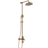 Essebagno Colonne de douche thermostatique cuivre brossé Indus* Colonne De Douche Thermostatique