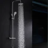 Imex Products Colonne de douche thermostatique chrome acier et laiton avec douchette reglable et robinet securise
