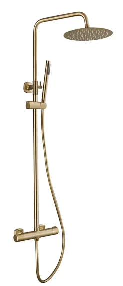 Edouard Rousseau Colonne de douche thermostatique laiton brossé, Doddy* Colonne De Douche Thermostatique