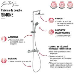 Jacob Delafon Colonne de douche thermostatique Simone