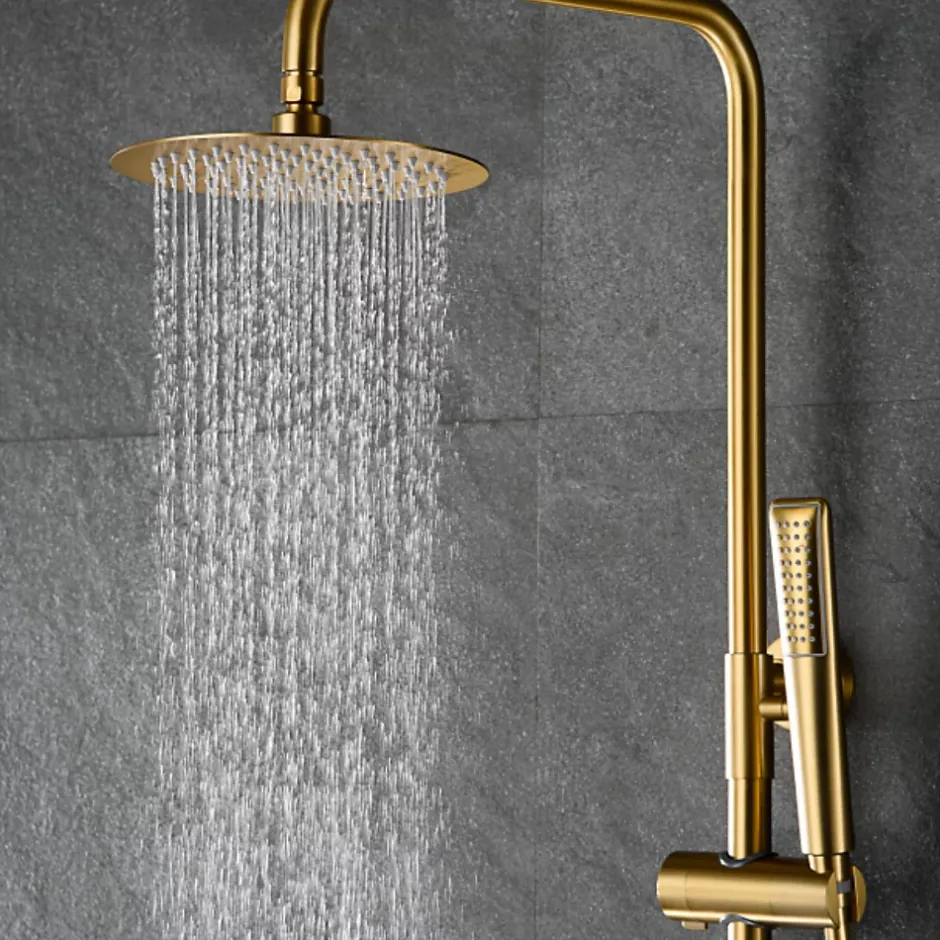 Imex Colonne de Douche Thermostatique Anti-Calcaire Or Brossé NAPOLES BTN047/OC* Colonne De Douche Thermostatique