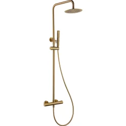 Imex Colonne de Douche Thermostatique Anti-Calcaire Or Brossé NAPOLES BTN047/OC* Colonne De Douche Thermostatique