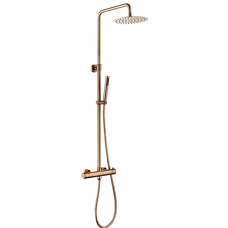 Hudor COLONNE DE DOUCHE THERMOSTATIQUE EN LAITON ROSÉ DORÉ (CUIVRE) SC418 COLLECTION PENEE* Robinet De Douche