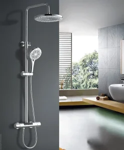 Edouard Rousseau Colonne de douche thermostatique chrome XL, Ekogest