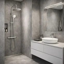 Essebagno Colonne de douche thermostatique, chrome, Essegoia