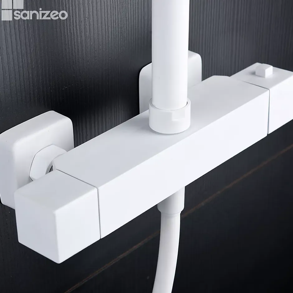 Imex Colonne de Douche Thermostatique Anti-Calcaire Blanc Mat ART BTAR025/BL