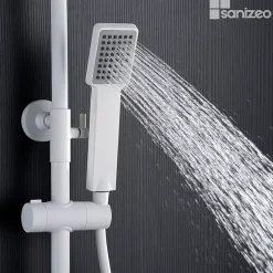 Imex Colonne de Douche Thermostatique Anti-Calcaire Blanc Mat ART BTAR025/BL