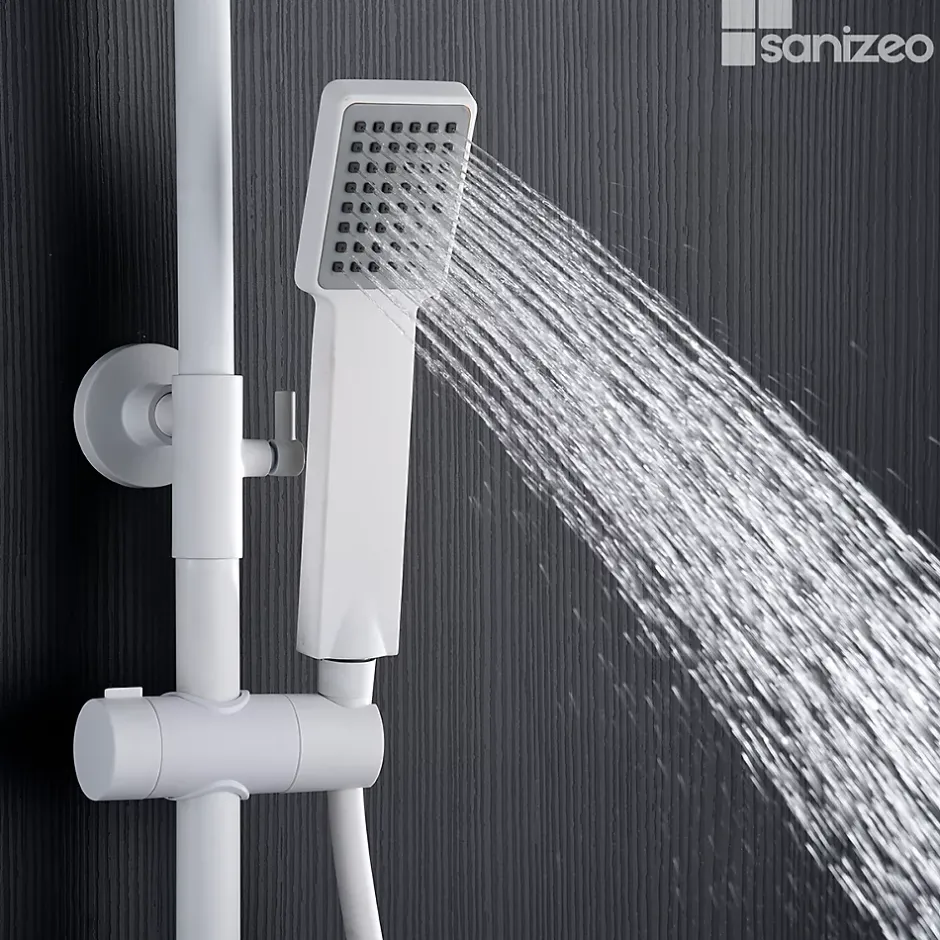 Imex Colonne de Douche Thermostatique Anti-Calcaire Blanc Mat ART BTAR025/BL