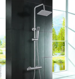 Edouard Rousseau Colonne de douche thermostatique chrome, Nessy* Colonne De Douche Thermostatique
